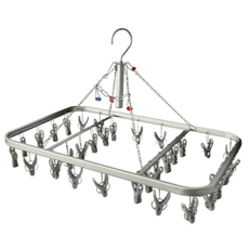 aisen 輕量型鋁製曬衣架 32夾, 單一顏色