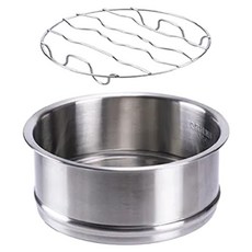 MOLIJIA 魔力家 M1909 不鏽鋼蒸具二件套, 蒸籠:15.5 x 15.5 x 7cm + 蒸架:13.5 x 13.5 x 2cm, 1組