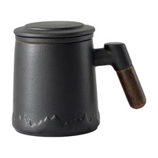 陶瓷茶韻三合一泡茶杯禮盒, 顏色隨機, 1盒, 泡茶杯
