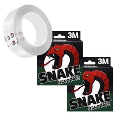 스네이크 실리콘 양면 나노 테이프 3cm x 3m, 2개