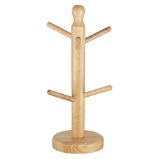 GOODSDECO 裝飾木樹型杯架, 自然原木色, 1個
