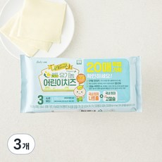 남양유업 드빈치 유기가공식품 인증 아기치즈 3단계 20매, 360g, 3개