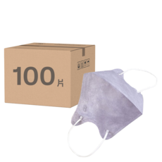 Deguan 德冠 醫用口罩 零觸感成人3D立體, 50片, 2盒, 迷霧紫