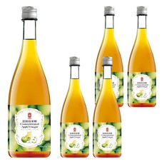 e.Ben 一本 濃縮蘋果醋 玻璃瓶精裝盒 500ml, 5瓶