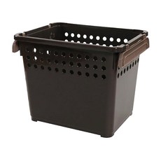 平和工業 極簡系列 可堆疊收納籃 深型 975g, 可可色, 1個