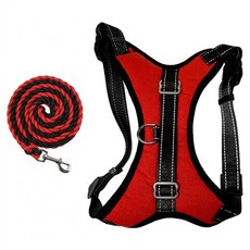 ROYALLIN 蘿林嚴選 愛寵外出套裝含牽引繩 夜間3D反光 220g, 紅色, 1組