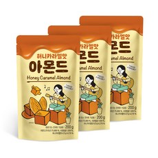 [쿠팡수입] 허니카라멜맛 아몬드, 200g, 3개