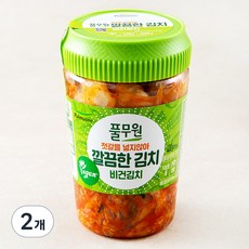 풀무원 깔끔한 썰은김치 비건 용기형, 400g, 2개