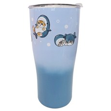 收納王妃 貓福珊迪曲線杯保溫提袋組, 鯊魚, 900ml, 1個