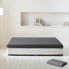 내추럴슬립 라텍스 매트리스 + 베개, 차콜그레이, 7.5cm