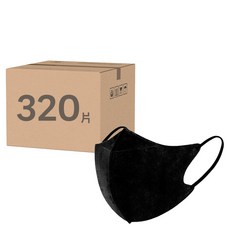 咪咪購物3D成人立體口罩 舒適透氣貼合臉型, 黑色, 80片, 4組