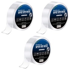 TUCO.B 超強力奈米萬能矽膠雙面膠帶 3cm x 3m x 2mm, 透明, 3個