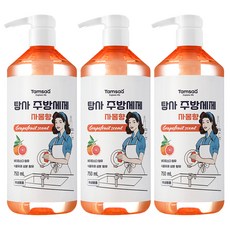 탐사 베이킹소다 함유 주방세제 자몽향, 750ml, 3개