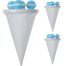 Narwell 泡泡龍捲風球洗衣機濾網, 藍色, 3個