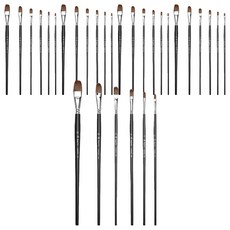 마메 아크릴 붓 6종 B 세트, 5세트, 2호, 4호, 6호, 8호, 10호, 12호