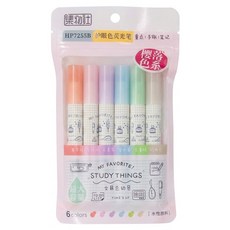 集物社 護眼色螢光筆6件組, 多色, 1組
