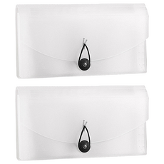 票據收納風琴包 NC17081156 26.5 x 13.5 x 2.5cm, 透明色, 2個