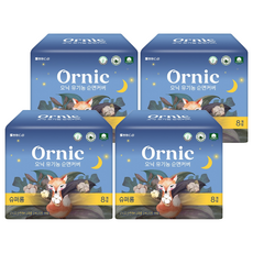 오닉피노 유기농 순면커버 생리대 날개형, 오버나이트, 8개입, 4개