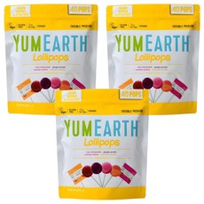 YUMEARTH 綜合水果棒棒糖, 240g, 3包