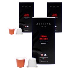 CARRARO Nespresso兼容Black Line Primo Mattino膠囊咖啡, 5.2g, 10顆, 3盒
