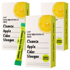 Re'af 蘋果醋 檸檬口味 零糖, 3個, 50g