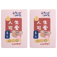 MINIMAXI 臉部控油亞麻吸油面紙 粉色, 100入, 2個