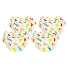 愛北鼻 加厚六層學習褲/尿布褲 100碼(8~12kg) 純棉紗布材質 柔軟親膚, 七彩恐龍, 2件, 2組