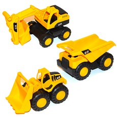 挖土機玩具 3入組, 黃色 黑色