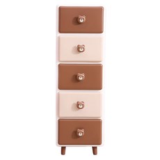 AOTTO 創意傢俱 35面寬童趣動物五層收納櫃 加高加深 AT-035BK, 5層, 棕色小熊