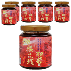 菊之鱻 櫻花蝦XO醬, 無防腐劑添加, 無人工香料添加, 280g, 6罐