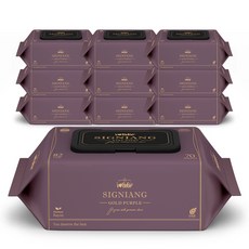 아이러브베베 시그니앙 골드퍼플 물티슈 캡형, 82g, 70매, 10개