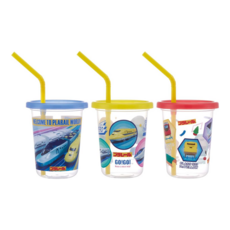 Skater 可疊放吸管杯 SIH2ST, 新幹線 多色, 230ml, 3個