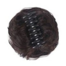 夾式假髮, 深棕色, 1個