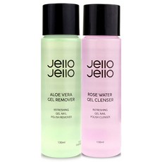 Jello Jello Gel Nail Remover 130ml + Gel Nail Cleanser 130ml 套組, 1套