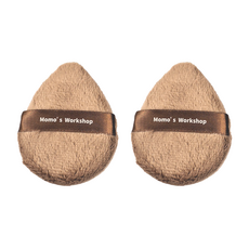 MoMo's Workshop 毛吉吉 泰迪熊絨毛粉撲 長絨(二入組), 咖色, 1組