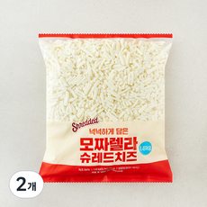 넉넉하게 담은 모짜렐라 슈레드치즈, 1.8kg, 2개, 1개입