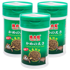 Vigor's red 活力紅 烏龜飼料 條狀飼料 兩棲爬蟲類飼料 JC40601-00, 45g, 3瓶