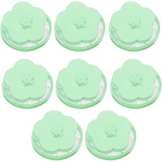 彩色花朵洗衣機濾網 綠色, 8個