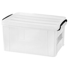 comet 多用途收納箱 34L 透明上蓋 + 透明本體, 透明色, 1個