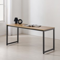하모벨 티체 스틸 데스크 방문설치, 오크 + 블랙