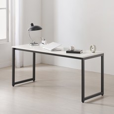 하모벨 티체 스틸 데스크 방문설치, 화이트 + 블랙