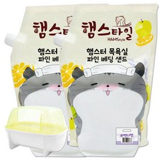 Ham Style Hamster Fine Bed Sand 薰衣草味 2.5kg x 2p+浴室 AM099 套組, 單色（沙色），隨機發貨（衛生間）, 1套