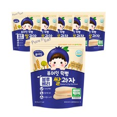 퓨어잇 떡뻥 쌀과자 30g, 쌀 + 블루베리 혼합맛, 6개