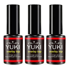 YUKI 加固上層凝膠, 單一顏色, 3個, 5ml