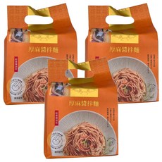 悅善廚 厚麻醬拌麵 Set, 附香辣油包, 純素 Vegan, 3入, 9包