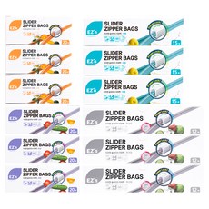 EZ'n 滑軌式夾鏈袋4件組, 3個, 混合, 67入