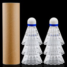 세잎클로버 안전한 나일론 베드민턴공, 화이트, 6개, 1개입