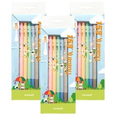 monAmi 153 美味原子筆 5色組 0.5mm, 甜美粉紅, 鹹味橘, 閃亮綠, 溫和藍, 苦澀黑, 3套