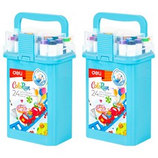 델리 수채화 수성마카, 24색, 2개