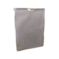 Hoom禾慕生活 木把手洗衣籃 大, 日系霧灰